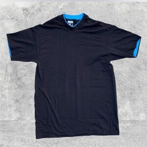 Blank Black Blue Roll Sleeve Vtg 1990s Signal Sports T-Shirt Men's (L fits M)